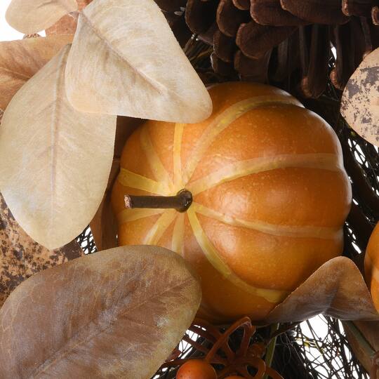 30" Autumn Pine Nut Teardrop Swag